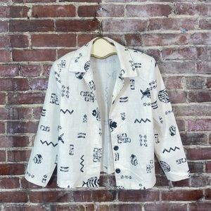 Briggs petite made in the USA modernist linen like